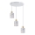 Lustre suspenso ELEN 3xE27/35W/230V, diâmetro 29 cm, branco/dourado