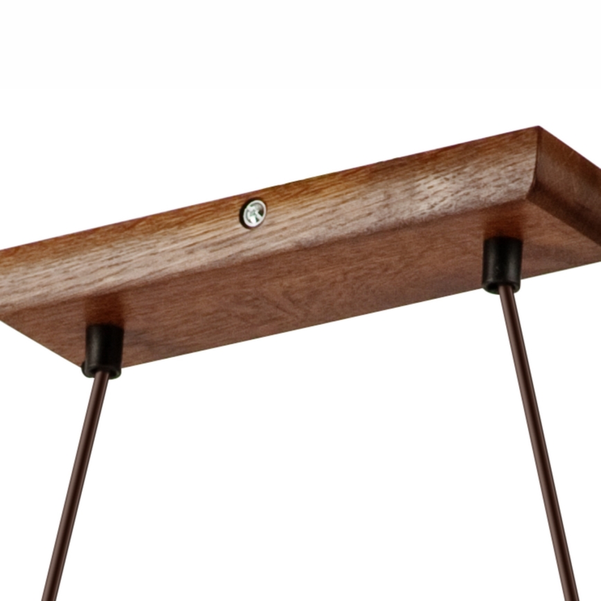 Lustre suspenso em cabo AIDA 2xE27/60W/230V Ø 35 cm, carvalho/nogueira