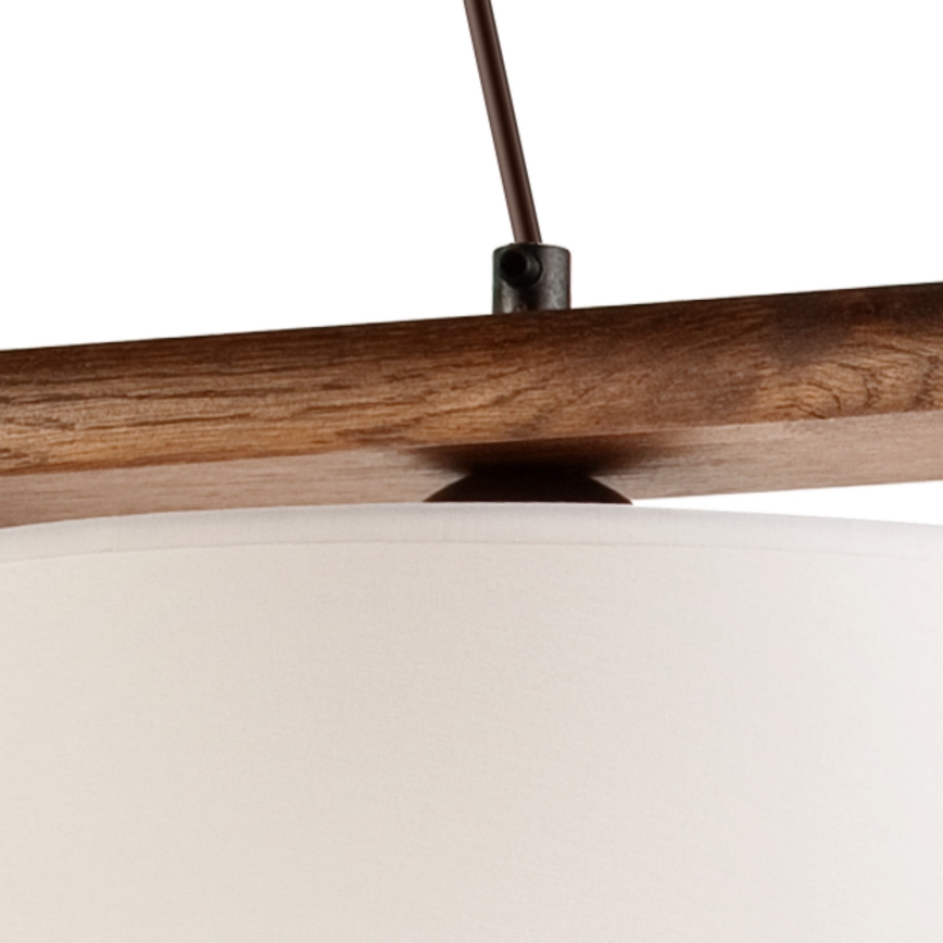 Lustre suspenso em cabo AIDA 2xE27/60W/230V Ø 35 cm, carvalho/nogueira