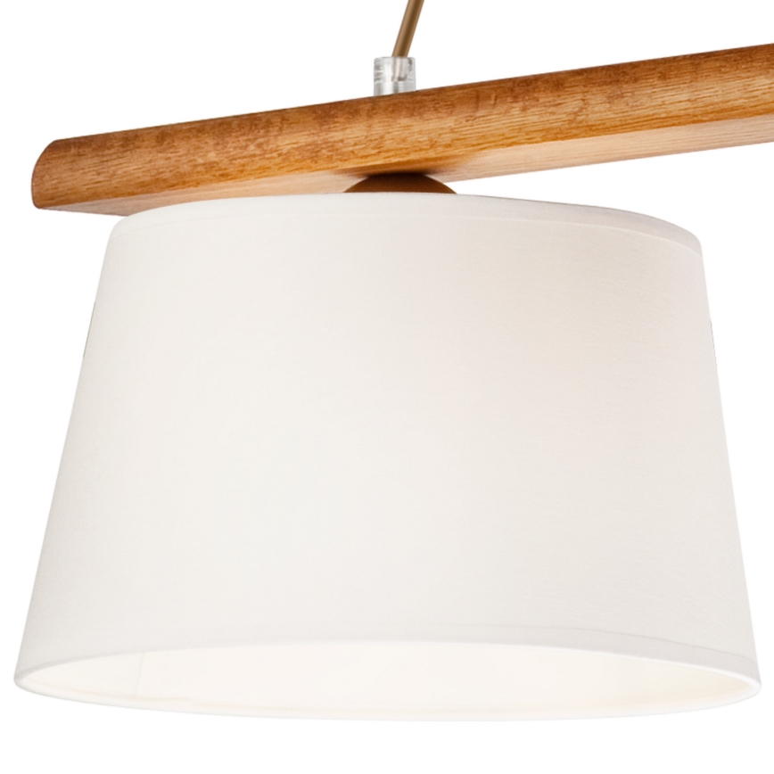 Lustre suspenso em cabo AIDA, 3xE27/60W/230V, Ø 25 cm, carvalho