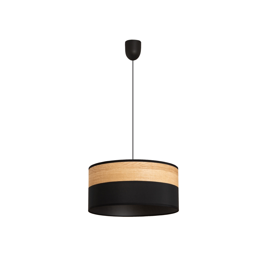 Lustre suspenso em cabo ALBA 1xE27/15W/230V Ø 45 cm, preto/castanho
