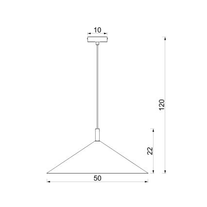 Lustre suspenso em cabo ANEGA 1xGX53/15W/230V, Ø 50 cm, cor creme