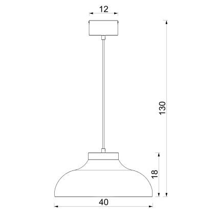 Lustre suspenso em cabo BASCA 1xE27/15W/230V bordô