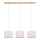 Lustre suspenso em cabo BENITA 3xE27/40W/230V creme/carvalho
