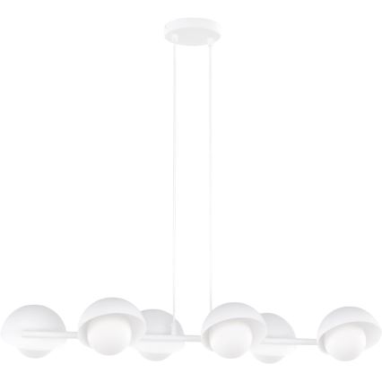 Lustre suspenso em cabo BOOM 6xG9/8W/230V branco