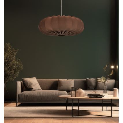 Lustre suspenso em cabo CAFEE 1xE27/40W/230V Ø 66 cm marrom