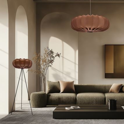 Lustre suspenso em cabo CAFEE 1xE27/40W/230V Ø 66 cm marrom