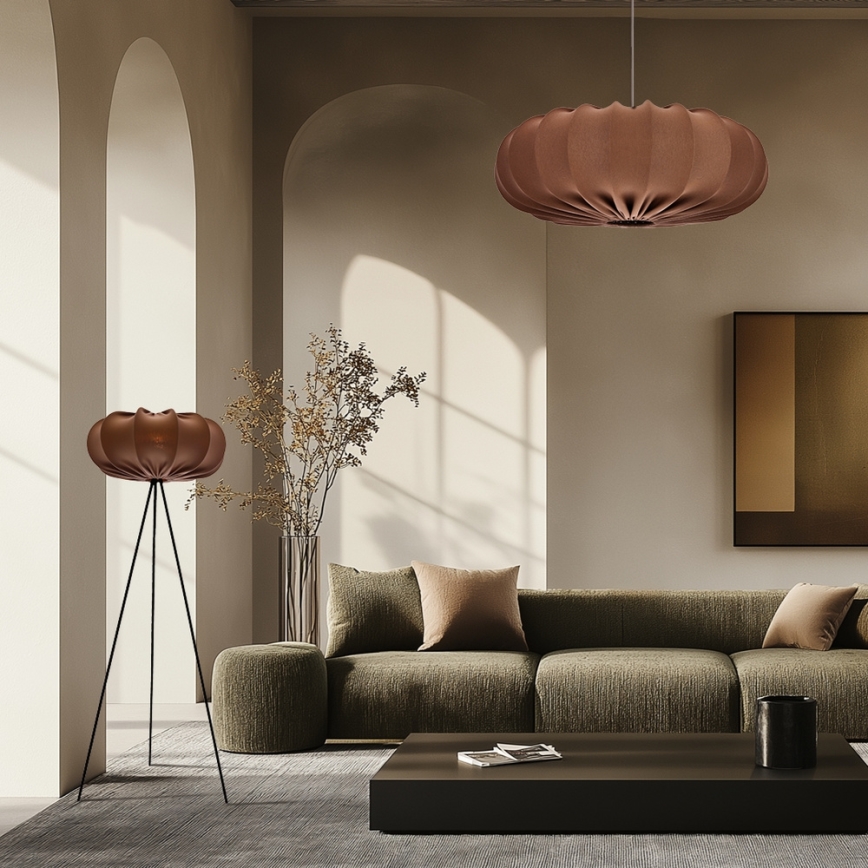 Lustre suspenso em cabo CAFEE 1xE27/40W/230V Ø 66 cm marrom