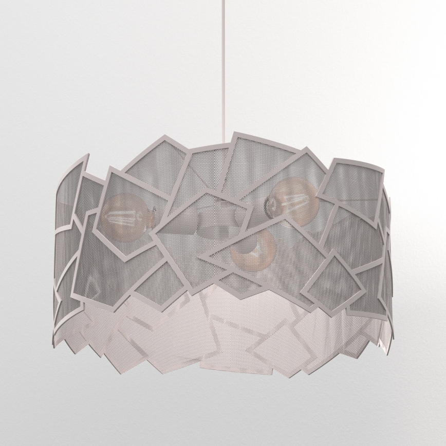 Lustre suspenso em cabo CAMO 3xE27/15W/230V bege