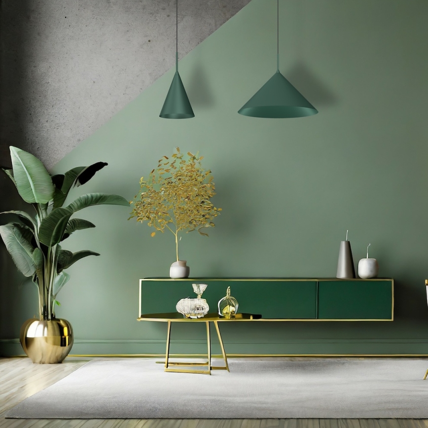 Lustre suspenso em cabo CAPITAL 1x GX53/15W/230V, diâmetro 46 cm, verde