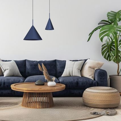 Lustre suspenso em cabo CAPITAL 1x GX53/15W/230V Ø 32 cm azul