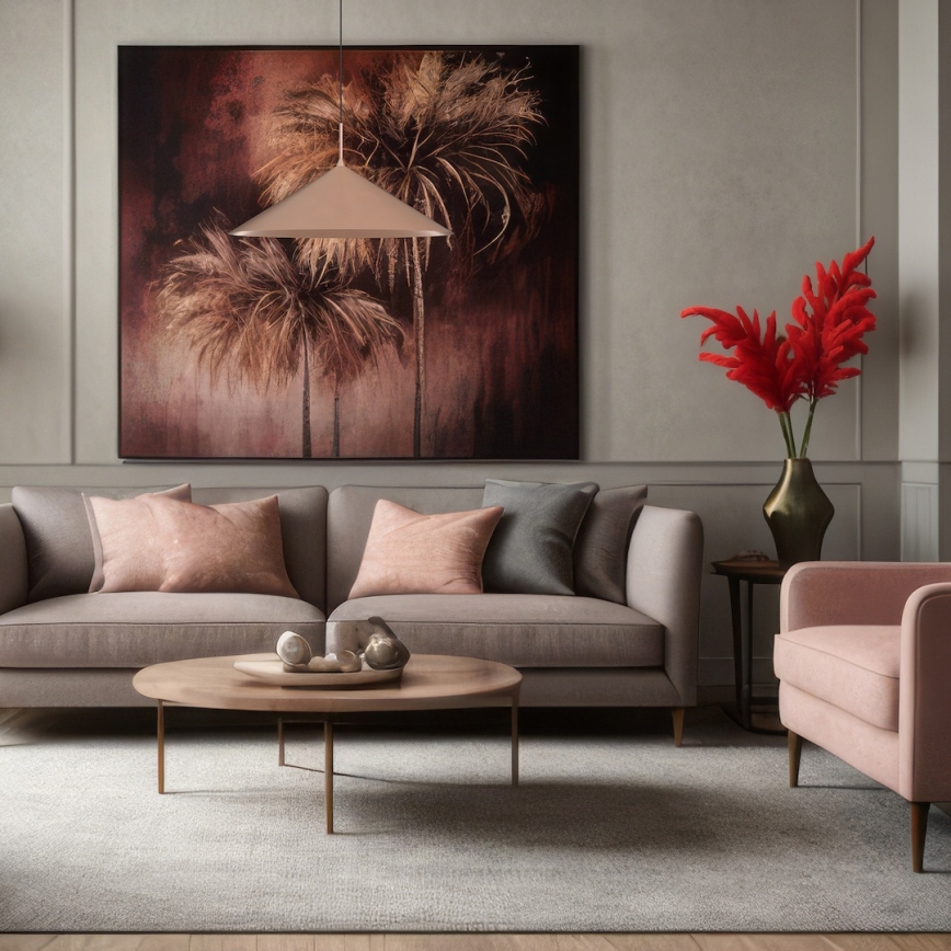 Lustre suspenso em cabo CAPITAL 1xGX53/15W/230V, diâmetro 60 cm, ouro rosé