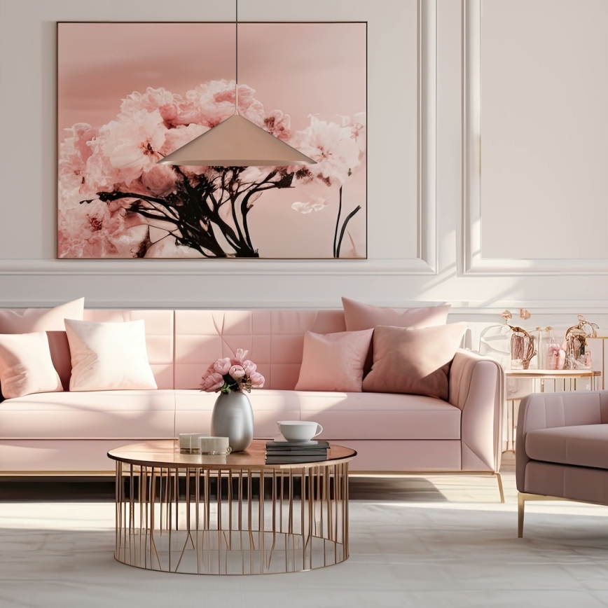 Lustre suspenso em cabo CAPITAL 1xGX53/15W/230V, diâmetro 60 cm, ouro rosé