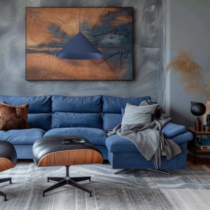 Lustre suspenso em cabo CAPITAL 1xGX53/15W/230V Ø 46 cm azul