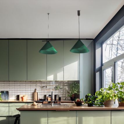 Lustre suspenso em cabo CAPITAL 2xGX53/15W/230V verde