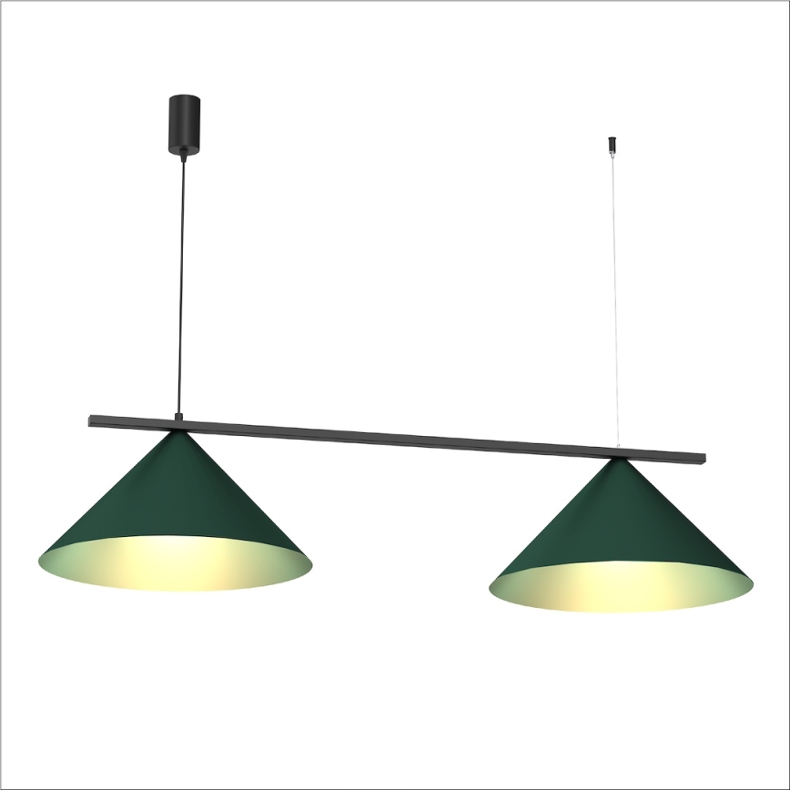 Lustre suspenso em cabo CAPITAL 2xGX53/15W/230V verde