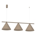 Lustre suspenso em cabo CAPITAL 3xGX53/15W/230V taupe