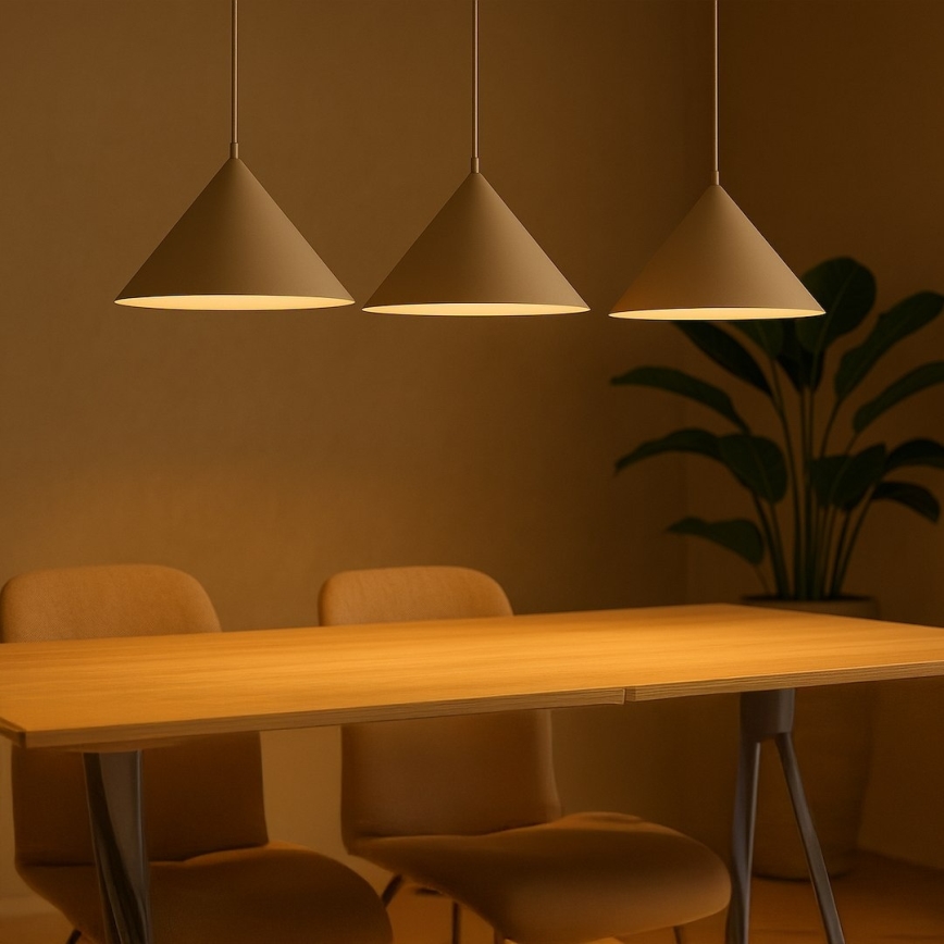 Lustre suspenso em cabo CAPITAL 3xGX53/15W/230V taupe
