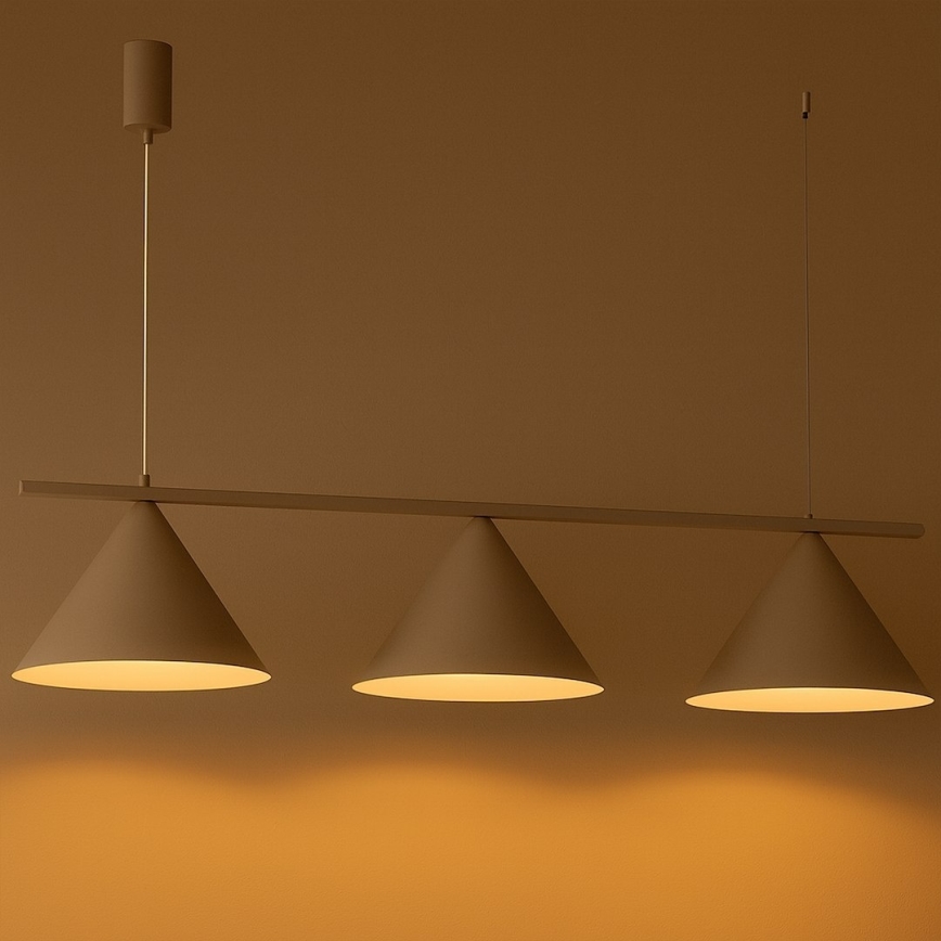 Lustre suspenso em cabo CAPITAL 3xGX53/15W/230V taupe