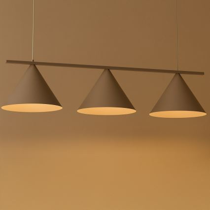 Lustre suspenso em cabo CAPITAL 3xGX53/15W/230V taupe