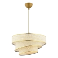Lustre suspenso em cabo COUPER 1xE27/60W/230V creme/dourado