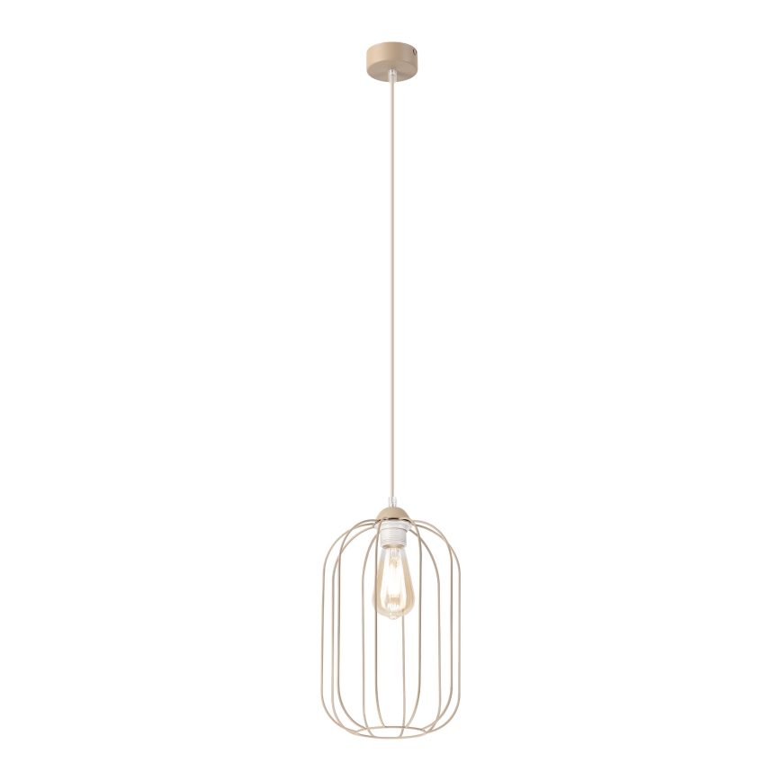 Lustre suspenso em cabo DESTELLO 1xE27/15W/230V Ø 21 cm bege