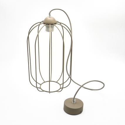 Lustre suspenso em cabo DESTELLO 1xE27/15W/230V Ø 21 cm bege