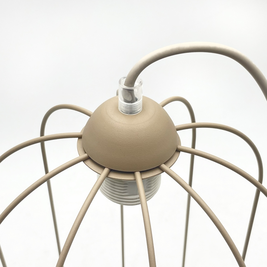 Lustre suspenso em cabo DESTELLO 1xE27/15W/230V Ø 21 cm bege