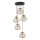 Lustre suspenso em cabo DIAMOND 5xE27/15W/230V preto/dourado