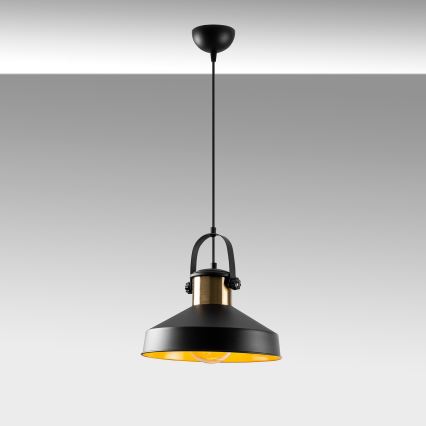 Lustre suspenso em cabo DODO 1xE27/40W/230V preto/bronze