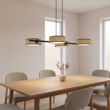 Lustre suspenso em cabo DRUMZ 4xE14/10W/230V bege