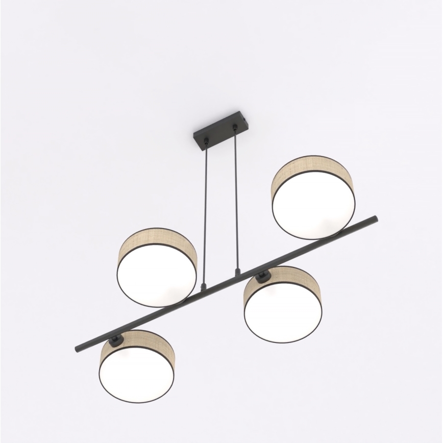 Lustre suspenso em cabo DRUMZ 4xE14/10W/230V bege