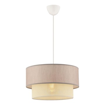 Lustre suspenso em cabo ECHO 1xE27/60W/230V bege/creme
