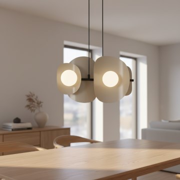 Lustre suspenso em cabo ELEMENTI 4xG9/8W/230V bege