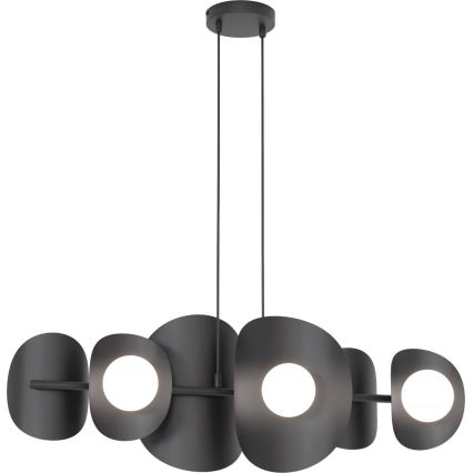 Lustre suspenso em cabo ELEMENTI 6xG9/8W/230V preto
