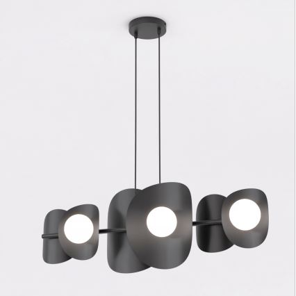 Lustre suspenso em cabo ELEMENTI 6xG9/8W/230V preto