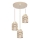Lustre suspenso em cabo ELEN, 3xE27/35W/230V, Ø 29 cm, bege/dourado