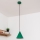 Lustre suspenso em cabo ETNA II 1xE27/15W/230V, diâmetro 18,5 cm, verde