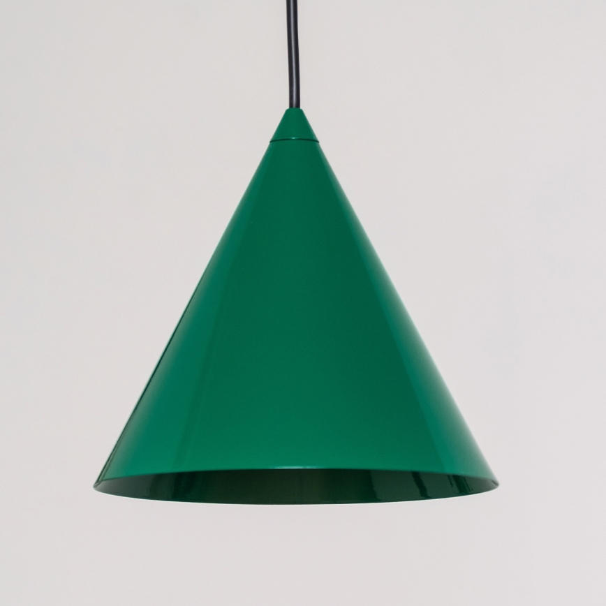 Lustre suspenso em cabo ETNA II 1xE27/15W/230V, diâmetro 18,5 cm, verde