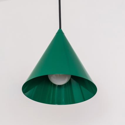 Lustre suspenso em cabo ETNA II 1xE27/15W/230V, diâmetro 18,5 cm, verde