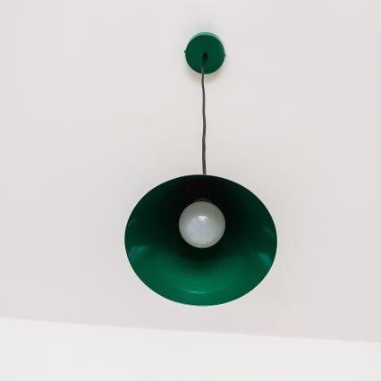 Lustre suspenso em cabo ETNA II 1xE27/15W/230V, diâmetro 18,5 cm, verde