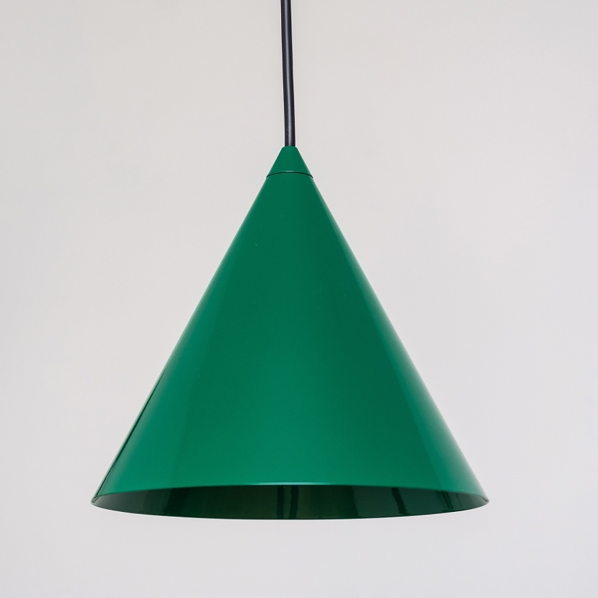 Lustre suspenso em cabo ETNA II 1xE27/15W/230V, diâmetro 18,5 cm, verde