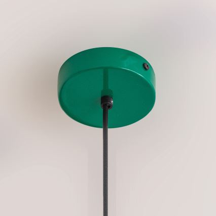 Lustre suspenso em cabo ETNA II 1xE27/15W/230V, diâmetro 18,5 cm, verde