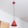 Lustre suspenso em cabo ETNA II 1xE27/15W/230V, diâmetro 18,5 cm, vermelho