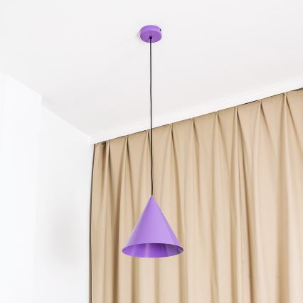 Lustre suspenso em cabo ETNA II 1xE27/15W/230V Ø 25 cm roxo