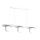 Lustre suspenso em cabo FLAT 3xE27/15W/230V branco