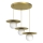 Lustre suspenso em cabo FLAT 3xE27/15W/230V dourado