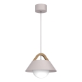 Lustre suspenso em cabo FUNDA 1xE27/15W/230V creme