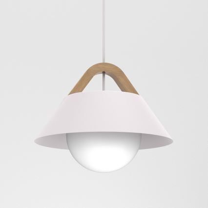 Lustre suspenso em cabo FUNDA 1xE27/15W/230V creme