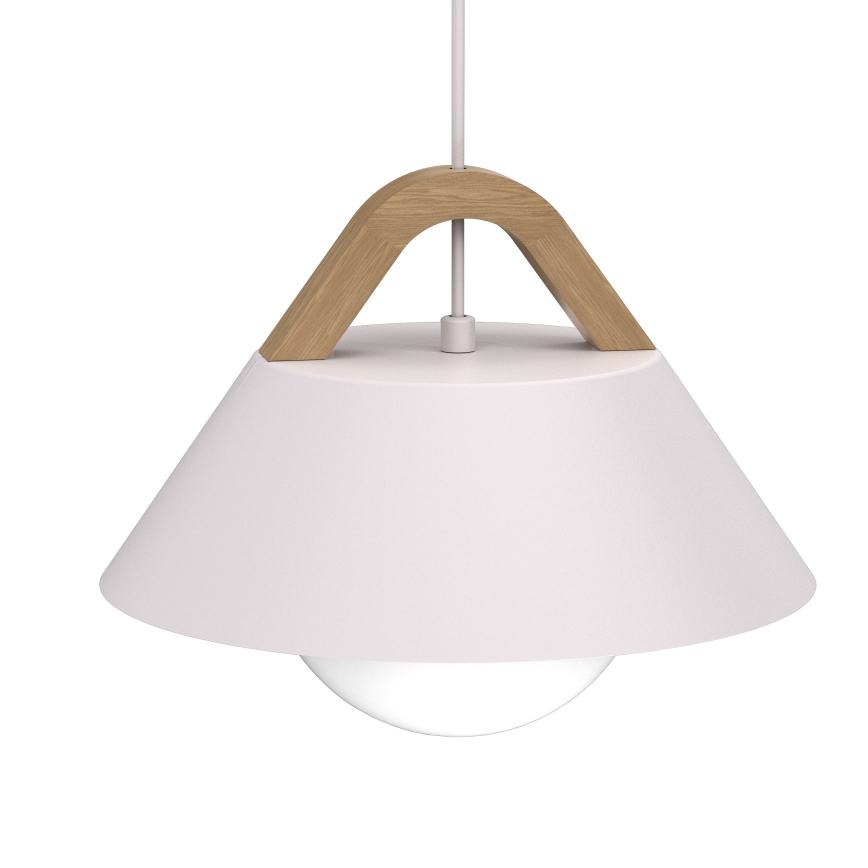 Lustre suspenso em cabo FUNDA 1xE27/15W/230V creme